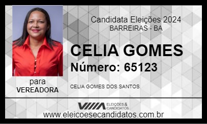 Candidato CELIA GOMES 2024 - BARREIRAS - Eleições