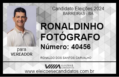 Candidato RONALDINHO FOTÓGRAFO 2024 - BARREIRAS - Eleições