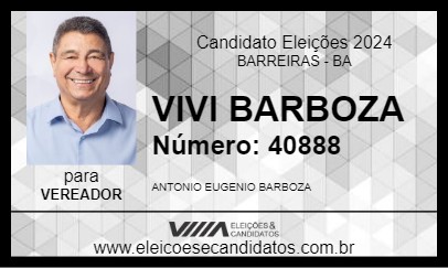 Candidato VIVI BARBOZA 2024 - BARREIRAS - Eleições