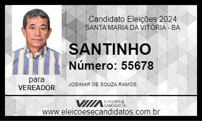 Candidato SANTINHO 2024 - SANTA MARIA DA VITÓRIA - Eleições