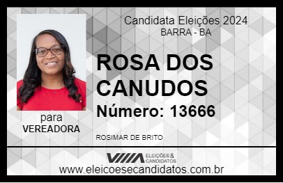 Candidato ROSA DOS CANUDOS 2024 - BARRA - Eleições