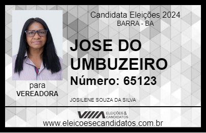 Candidato JOSE DO UMBUZEIRO 2024 - BARRA - Eleições