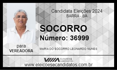 Candidato SOCORRO 2024 - BARRA - Eleições