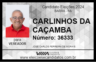 Candidato CARLINHOS DA CAÇAMBA 2024 - BARRA - Eleições