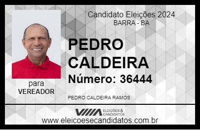 Candidato PEDRO CALDEIRA 2024 - BARRA - Eleições