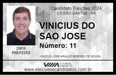 Candidato VINICIUS DO SAO JOSE 2024 - CÍCERO DANTAS - Eleições