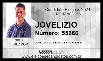 Candidato JOVELIZIO 2024 - ITAPITANGA - Eleições