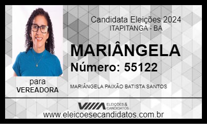 Candidato MARIÂNGELA 2024 - ITAPITANGA - Eleições