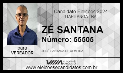 Candidato ZÉ SANTANA 2024 - ITAPITANGA - Eleições