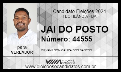 Candidato JAI DO POSTO 2024 - TEOFILÂNDIA - Eleições