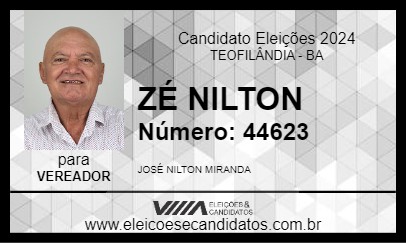 Candidato ZÉ NILTON 2024 - TEOFILÂNDIA - Eleições