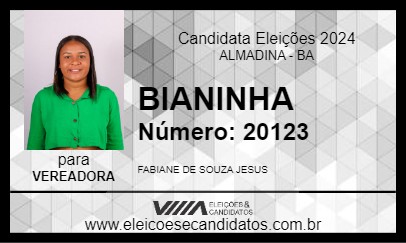 Candidato BIANINHA 2024 - ALMADINA - Eleições