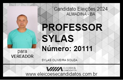 Candidato PROFESSOR SYLAS 2024 - ALMADINA - Eleições