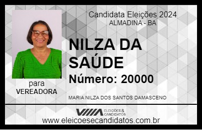 Candidato NILZA DA SAÚDE 2024 - ALMADINA - Eleições