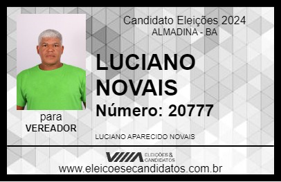 Candidato LUCIANO NOVAIS 2024 - ALMADINA - Eleições