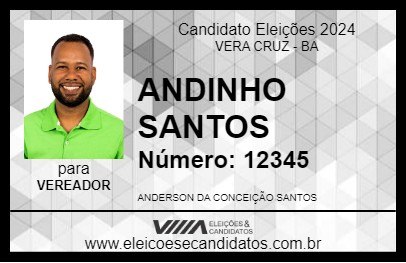 Candidato ANDINHO SANTOS 2024 - VERA CRUZ - Eleições