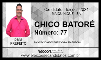 Candidato CHICO BATORÉ 2024 - MAIQUINIQUE - Eleições