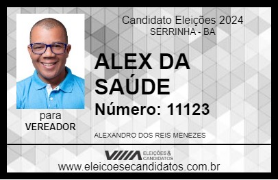 Candidato ALEX DA SAÚDE 2024 - SERRINHA - Eleições