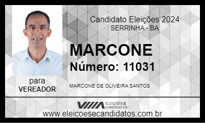 Candidato MARCONE 2024 - SERRINHA - Eleições