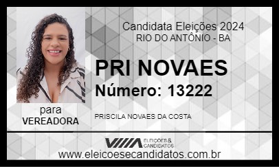 Candidato PRI NOVAES 2024 - RIO DO ANTÔNIO - Eleições