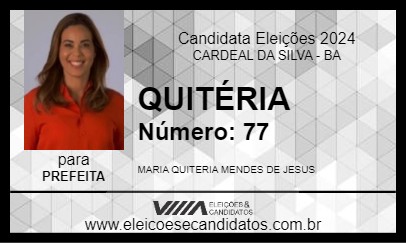 Candidato QUITÉRIA 2024 - CARDEAL DA SILVA - Eleições