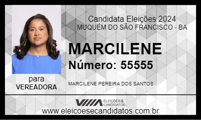 Candidato MARCILENE 2024 - MUQUÉM DO SÃO FRANCISCO - Eleições