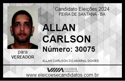 Candidato ALLAN CARLSON 2024 - FEIRA DE SANTANA - Eleições