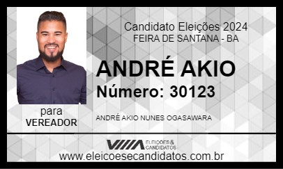 Candidato ANDRÉ AKIO 2024 - FEIRA DE SANTANA - Eleições