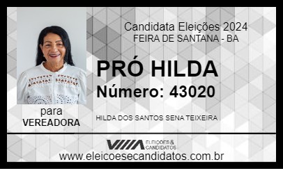 Candidato PRÓ HILDA 2024 - FEIRA DE SANTANA - Eleições