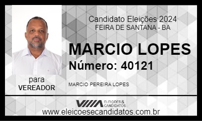 Candidato MARCIO LOPES 2024 - FEIRA DE SANTANA - Eleições