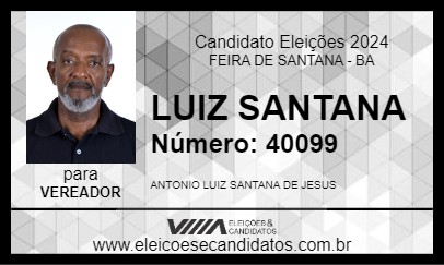 Candidato LUIZ SANTANA 2024 - FEIRA DE SANTANA - Eleições