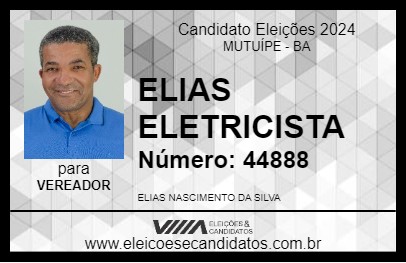 Candidato ELIAS ELETRICISTA 2024 - MUTUÍPE - Eleições