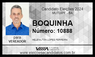 Candidato BOQUINHA 2024 - MUTUÍPE - Eleições