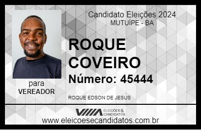 Candidato ROQUE COVEIRO 2024 - MUTUÍPE - Eleições