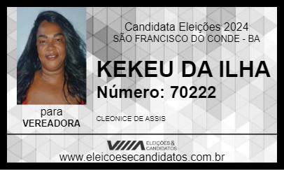 Candidato KEKEU DA ILHA 2024 - SÃO FRANCISCO DO CONDE - Eleições