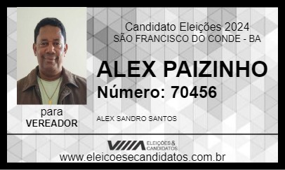 Candidato ALEX PAIZINHO 2024 - SÃO FRANCISCO DO CONDE - Eleições