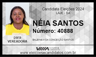 Candidato NÉIA SANTOS 2024 - LAJE - Eleições