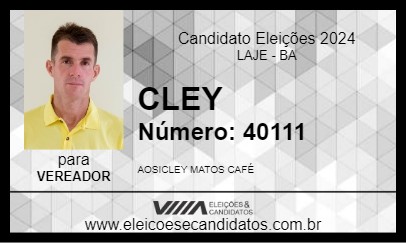 Candidato CLEY 2024 - LAJE - Eleições