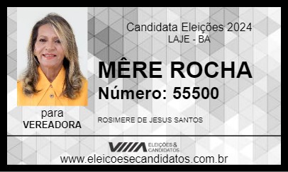 Candidato MÊRE ROCHA 2024 - LAJE - Eleições