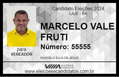 Candidato MARCELO VALE FRUTI 2024 - LAJE - Eleições