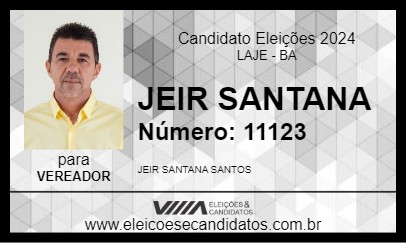 Candidato JEIR SANTANA 2024 - LAJE - Eleições