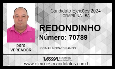 Candidato REDONDINHO 2024 - IGRAPIÚNA - Eleições