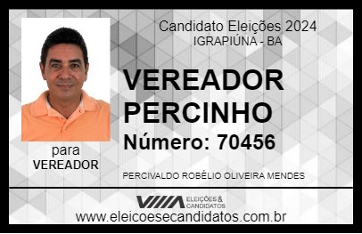 Candidato VEREADOR PERCINHO 2024 - IGRAPIÚNA - Eleições