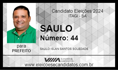 Candidato SAULO 2024 - ITAGI - Eleições