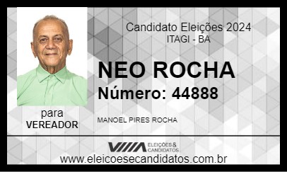 Candidato NEO ROCHA 2024 - ITAGI - Eleições