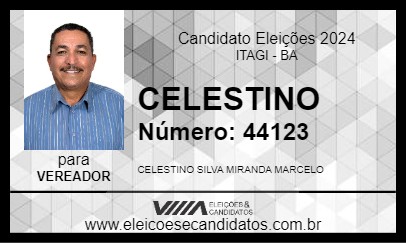 Candidato CELESTINO MARCELO 2024 - ITAGI - Eleições