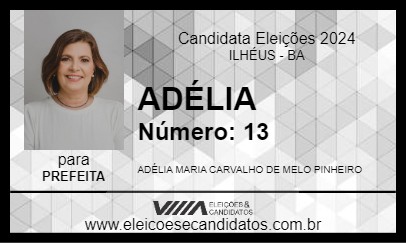 Candidato ADÉLIA 2024 - ILHÉUS - Eleições