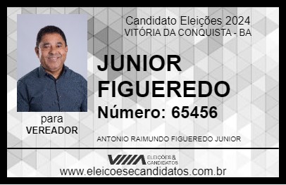 Candidato JUNIOR FIGUEREDO 2024 - VITÓRIA DA CONQUISTA - Eleições