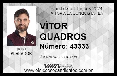 Candidato VÍTOR QUADROS 2024 - VITÓRIA DA CONQUISTA - Eleições