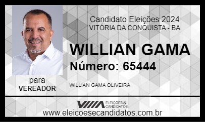 Candidato WILLIAN GAMA 2024 - VITÓRIA DA CONQUISTA - Eleições